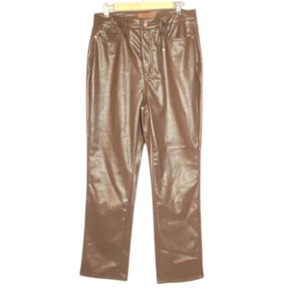Judy Blue Faux Brown Leather Jeans Size 13/32